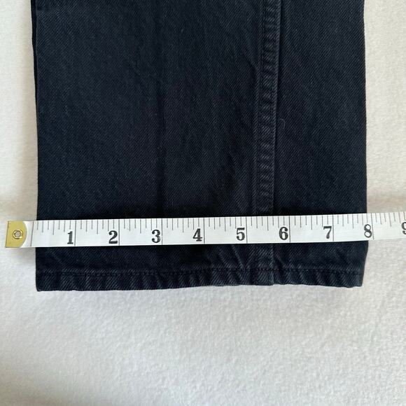 Rag & Bone Black Denim 100% Organic Cotton Maya High-Rise Straight Size 25x29 - Picture 7 of 12